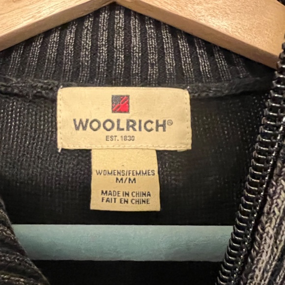 Woolrich Vintage Full Zip Sweater Grey Distressed - Picture 3 of 11